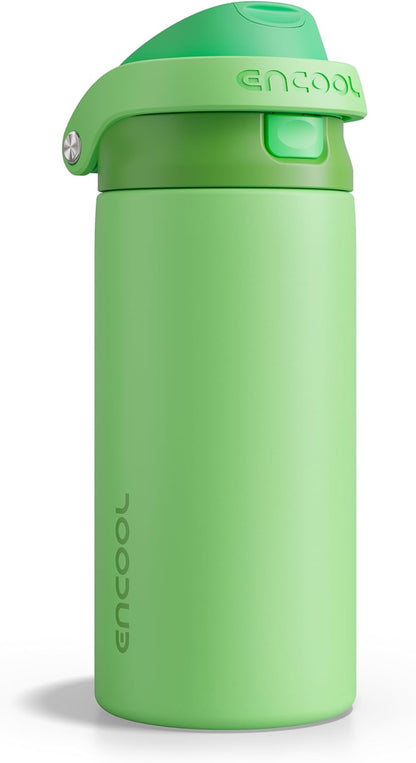 ENCOOL Leakproof Insulated Water Bottle with Straw Dual-Sip Water Bottle Bag-Safe Design for Work, Commute & Gym – Keeps Drinks Cold All Day, 24 oz, Lemonade Pink - Colors A
