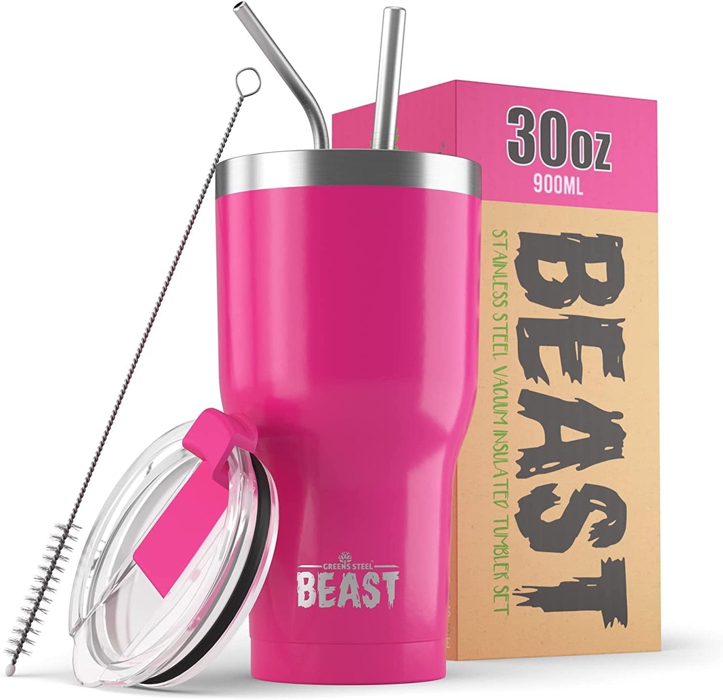 Beast 10 oz Tumbler Stainless Steel Vacuum Insulated Coffee Ice Cup Double Wall Travel Flask (Arctic White)