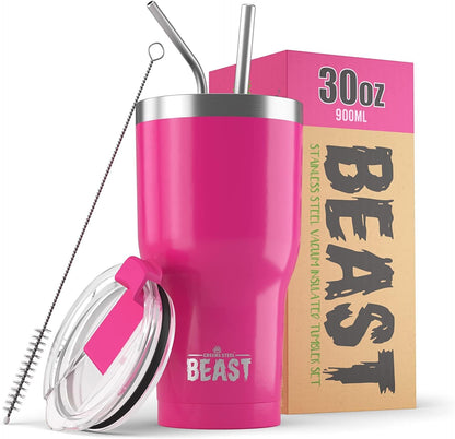 Beast 10 oz Tumbler Stainless Steel Vacuum Insulated Coffee Ice Cup Double Wall Travel Flask (Arctic White)