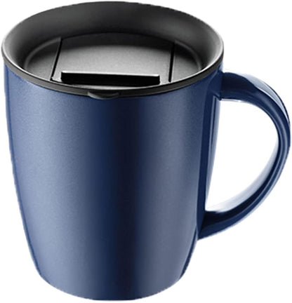PARACITY Insulated Coffee Mug Stainless Steel Coffee Mug with Lid Handle Double Wall Vacuum Travel Mug Camping Tumbler Cup Men Women 12 oz (Blue)