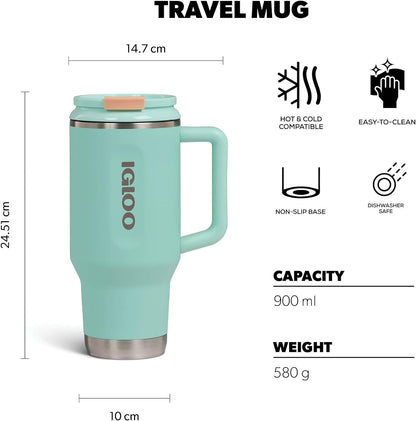 Igloo 20 oz Stainless Steel Tumbler | Sport Sipper Bottle | Thrift Pink