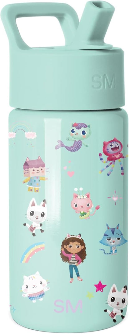 Simple Modern Kids Water Bottle with Straw Lid | 14oz Insulated Stainless Steel Kids Tumbler & Spill Proof Toddler Cup for School, Girls, Boys | Summit | Chloe Floral - Colors A