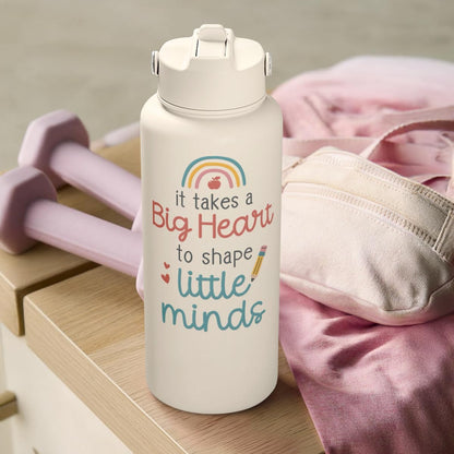 SANDJEST Pickleball Gift for Women, Water Bottle Stainless Steel 32oz with Lid & Straw, Sport Insulated Bottles Gifts for Girls Friends Teens Birthday Christmas