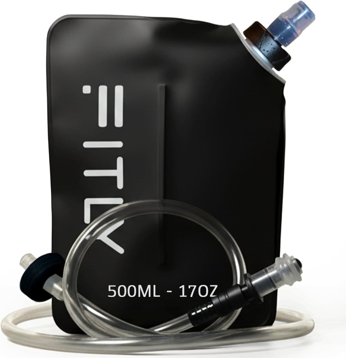 FITLY Soft Flask - Shrink As You Drink Soft Water Bottle for Hydration Pack - Folding Water Bottle Ideal for Running, Hiking, Cycling, Climbing & Rigorous Activity