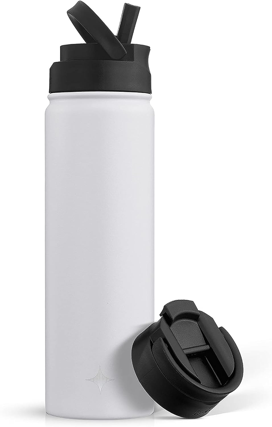 JoyJolt Triple Insulated Water Bottle with Straw Lid AND Flip Lid! 22oz Water Bottle, 12 Hour Hot/Cold Vacuum Insulated Stainless Steel Water Bottle. BPA-Free Leakproof Water Bottles - Thermos Bottle