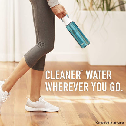 Brita Hard-Sided Plastic Premium Filtering Water Bottle, BPA-Free, Reusable, Replaces 300 Plastic Water Bottles, Filter Lasts 2 Months or 40 Gallons, Includes 1 Filter, Sea Glass - 26 oz.