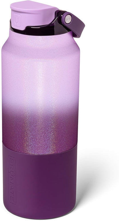 BrüMate Rise 25oz Water Bottle With 100% Leakproof Covered Silicone Straw | Insulated Stainless Steel Water Bottle | Cup-Holder Friendly | Fast Flow | Soft Sip Silicone Spout | BPA-Free (Rose Taupe)