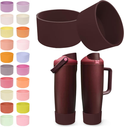 2PCS Silicone Boots for Owala 30oz & 40oz FreeSip Sway Bottles & Tumblers – Non-Slip, Scratch-Resistant, Stability Enhancer for Owala Accessories (Eucalyptus Green) - Colors A