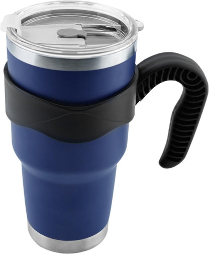 GGQ 30oz Insulated Tumbler with Handle Food-Grade 304 Stainless Steel with Lid,Straw and Cleaning Brush,Double Wall Cup for Hot & Cold Beverages,Leak-Proof Sweat-Proof Travel Coffee Cup (Green)