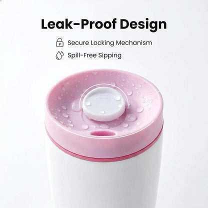 12 oz coffee tumbler Insulated coffee mug with lid Slider Insulated Stainless Steel Coffee Tumbler, Travel Mug for Hot and Iced Beverages insulated travel coffee mug (pink)