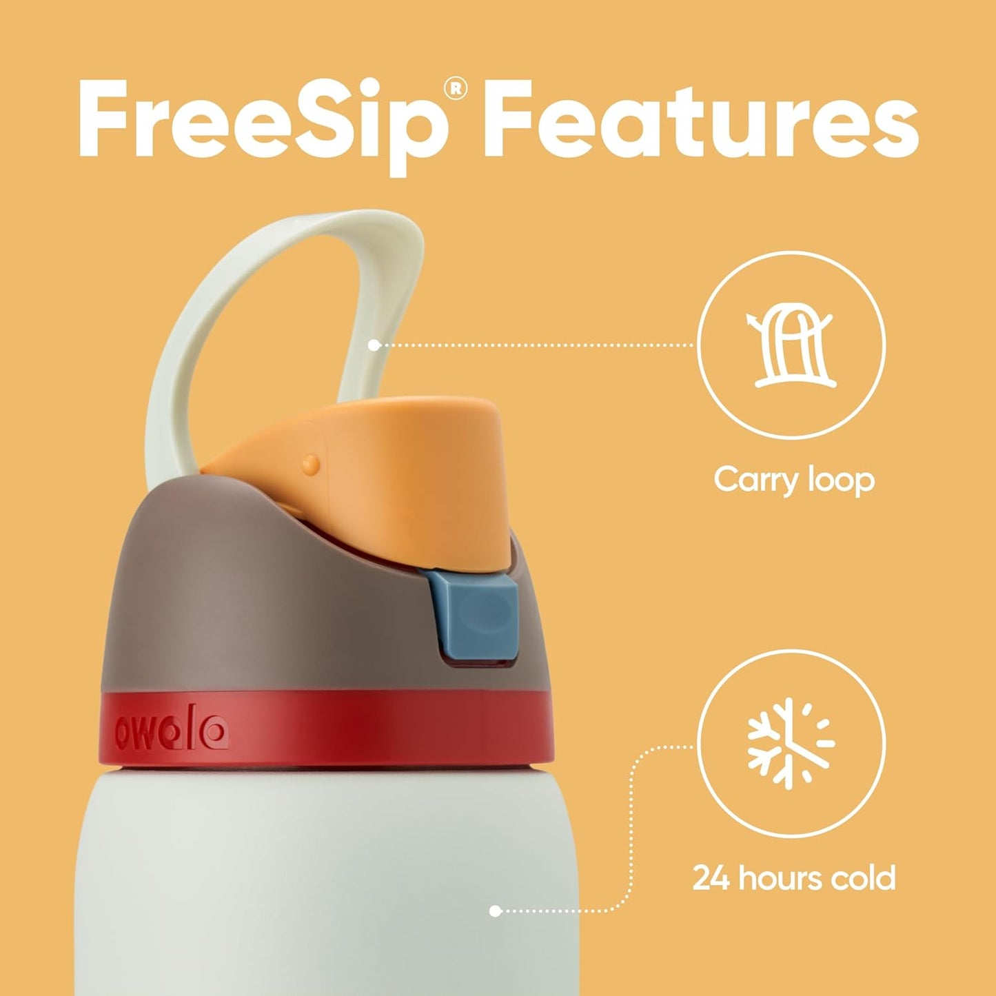 Owala FreeSip Insulated Stainless Steel Water Bottle with Straw, BPA-Free Sports Water Bottle, Great for Travel, 32 Oz, Denim