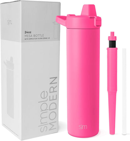 Simple Modern Filtered Water Bottle | Insulated Stainless-Steel Carbon Filter Travel Water Bottles | Reusable for Clean Drinking Water On The Go | 34oz, Sea Glass Sage