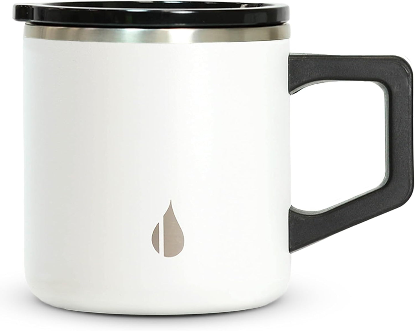 Elemental Insulated Coffee Mug - Triple-Wall Stainless Steel Summit Travel Cup for Hot and Cold Drinks - Thermal Coffee Mug with Lid and Handle for Camping, Office & Travel 16oz - Rainbow Speckle