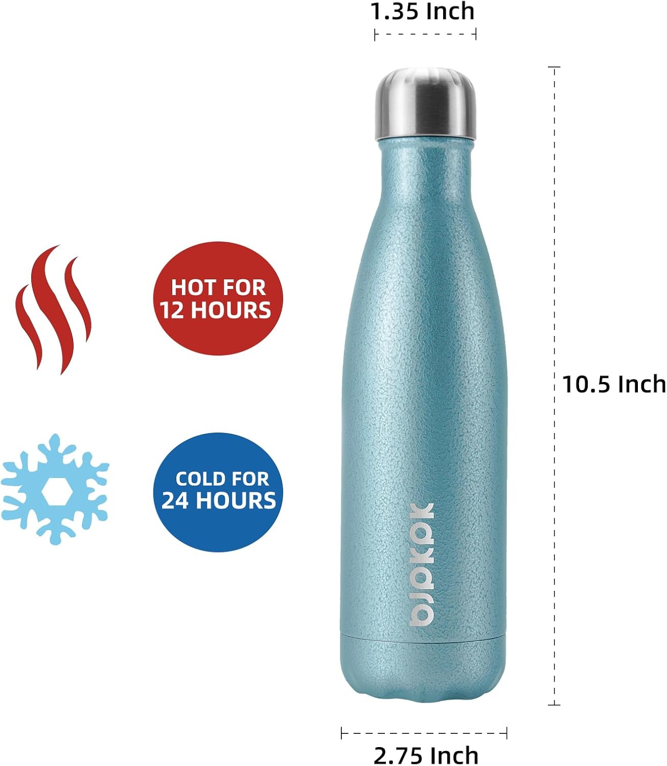 BJPKPK Insulated Water Bottle 12oz Small Stainless Steel Water Bottles Reusable Metal Thermal Keep Cold and Hot,Dreamy Purple - Colors A