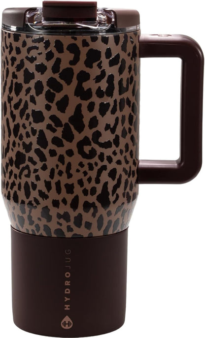 HydroJug Coffee Traveler 20 oz - Leak-Resistant, Ceramic-Lined Insulated Travel Coffee Mug for Hot or Cold Drinks with Flip Lid & Handle, Dishwasher Safe Coffee Tumbler, Cascade