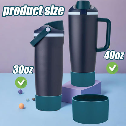 Mity rain 2PCS Protective Silicone Boots for Owala 30oz & 40oz FreeSip Sway Bottles & Tumblers - Accessories for owala, Enhances Stability & Prevents Scratches(Black Cherry)