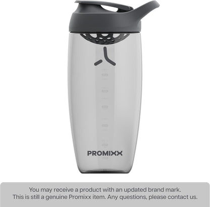 Promixx Pursuit Protein Shaker Bottle (24 oz) – Silent No-Ball Mixer, Leak-Proof Lid, BPA/BPS & Phthalate-Free ECOZEN – Easy-Clean Shaker Cup for Protein Shakes, Pre & Post-Workout Smoothies