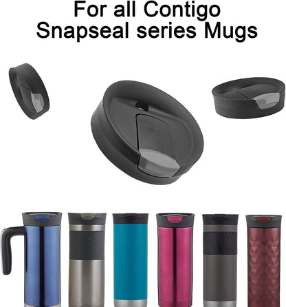 BOSORIO 4 Pack Gaskets Compatible with Contigo Snapseal Byron Travel Mug 16oz & 20oz, Replacement Rubber Seal & Silicone Part for Contigo Coffee Travel Tumbler