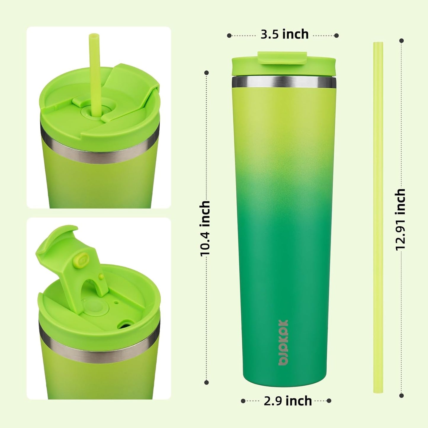 BJPKPK 4 Pack Tumbler with Lid and Straw,30oz Insulated Tumblers Bulk Reusable Travel Coffee Mug, Dishwasher Safe Double Wall Vacuum Insulated Cup Gift for Men Women,Light Blue Leopard