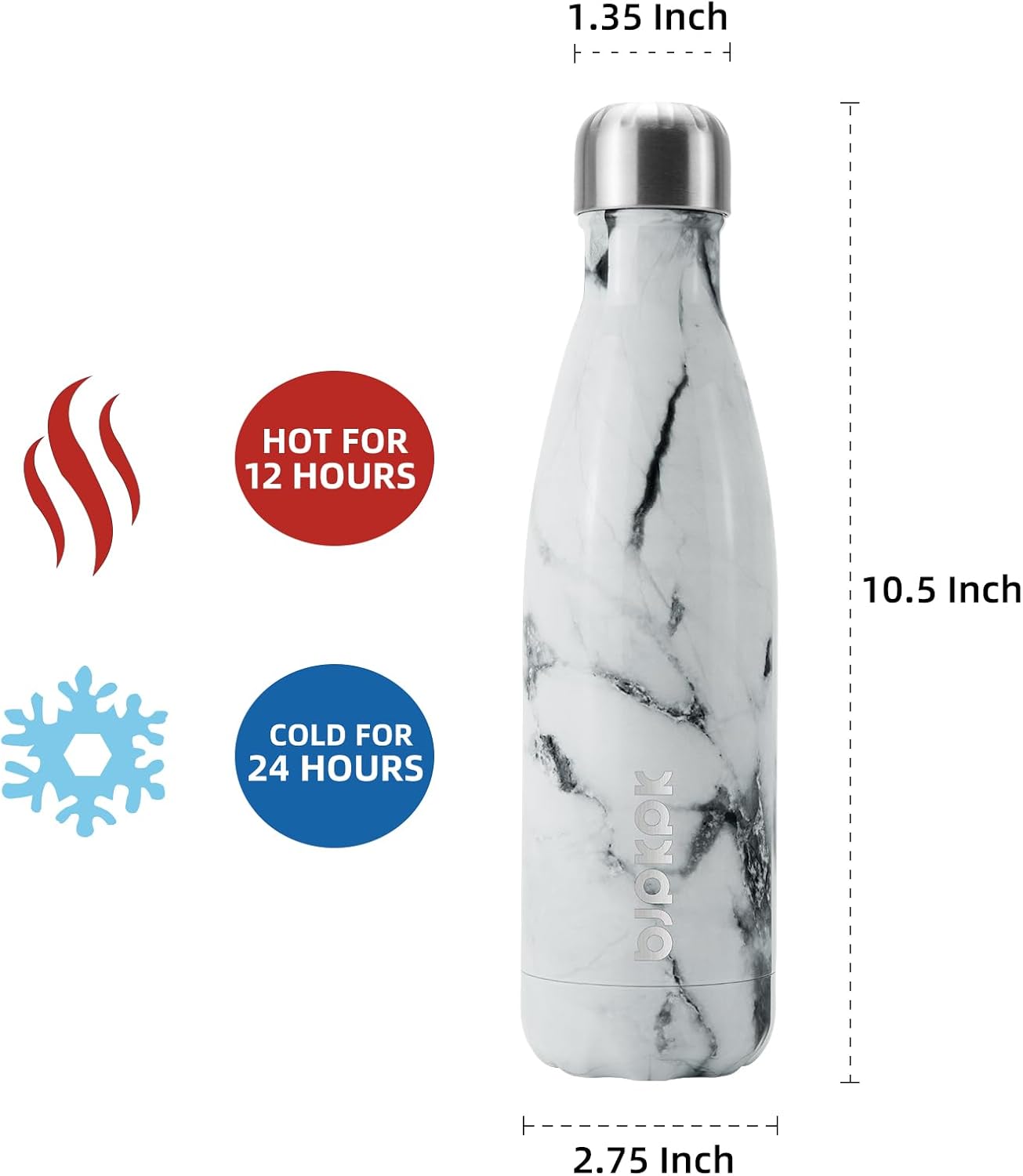 BJPKPK Insulated Water Bottle 12oz Small Stainless Steel Water Bottles Reusable Metal Thermal Keep Cold and Hot,Dreamy Purple - Colors A