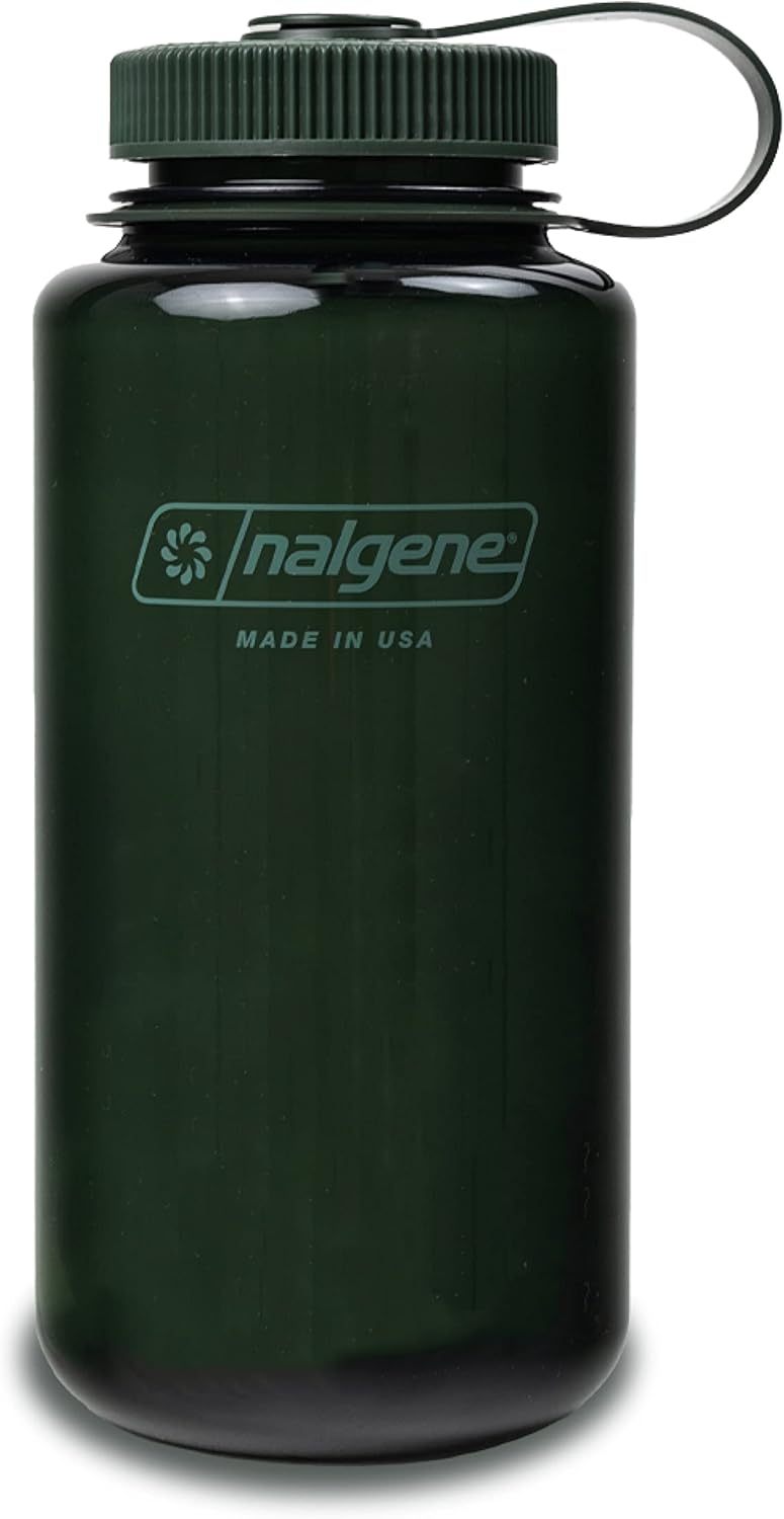 Nalgene 32 oz Wide Mouth Water Bottle | BPA-Free, Durable & Leak Proof, Lightweight Bottle for Hiking & Gym, Work & Travel