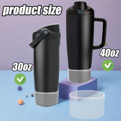 Mity rain 2PCS Protective Silicone Boots for Owala 30oz & 40oz FreeSip Sway Bottles & Tumblers - Accessories for owala, Enhances Stability & Prevents Scratches(Black Cherry)