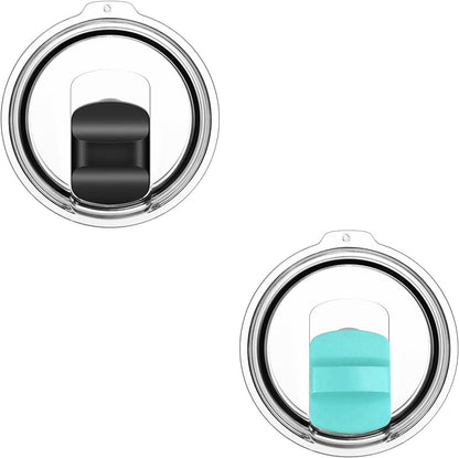 30 oz Tumbler Lids for Yeti, 2 Pcs Replacement Magnetic Spill-Resistant Lids for Yeti 30 oz, 32 oz Tumbler, 14 oz Mug and 35oz Straw Mug with Magnetic Slider Switch, BPA Free