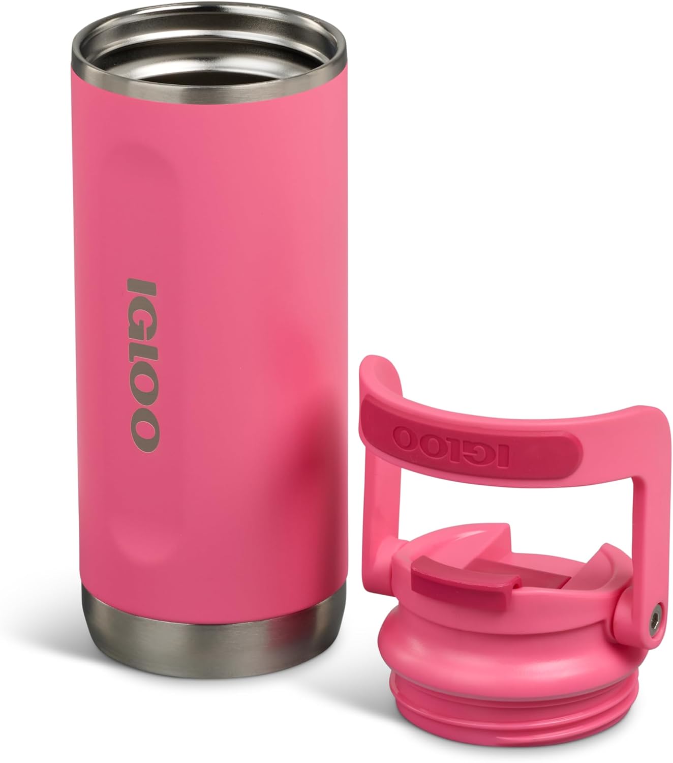 Igloo 20 oz Stainless Steel Tumbler | Sport Sipper Bottle | Thrift Pink
