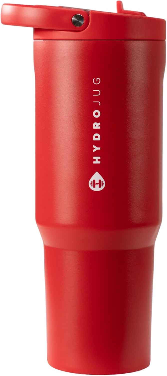 HydroJug Sport - Stainless Steel Tumbler with Straw, Vacuum Insulated, 40oz Leakproof Water Bottle, Ergonomic Design, Reusable, Dishwasher Safe, Rubber Base, Durable for Gym or Outdoors, Sage