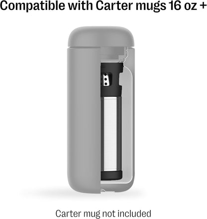 Fellow Carter Tea + Cold Brew Infuser & Carter Move 16 oz Tumbler Set - Steep Tea On-The-Go - Vacuum-Insulated Stainless Steel Travel Mug w/Snap-In Infuser For Steeping, Cold Brew, Stone Blue