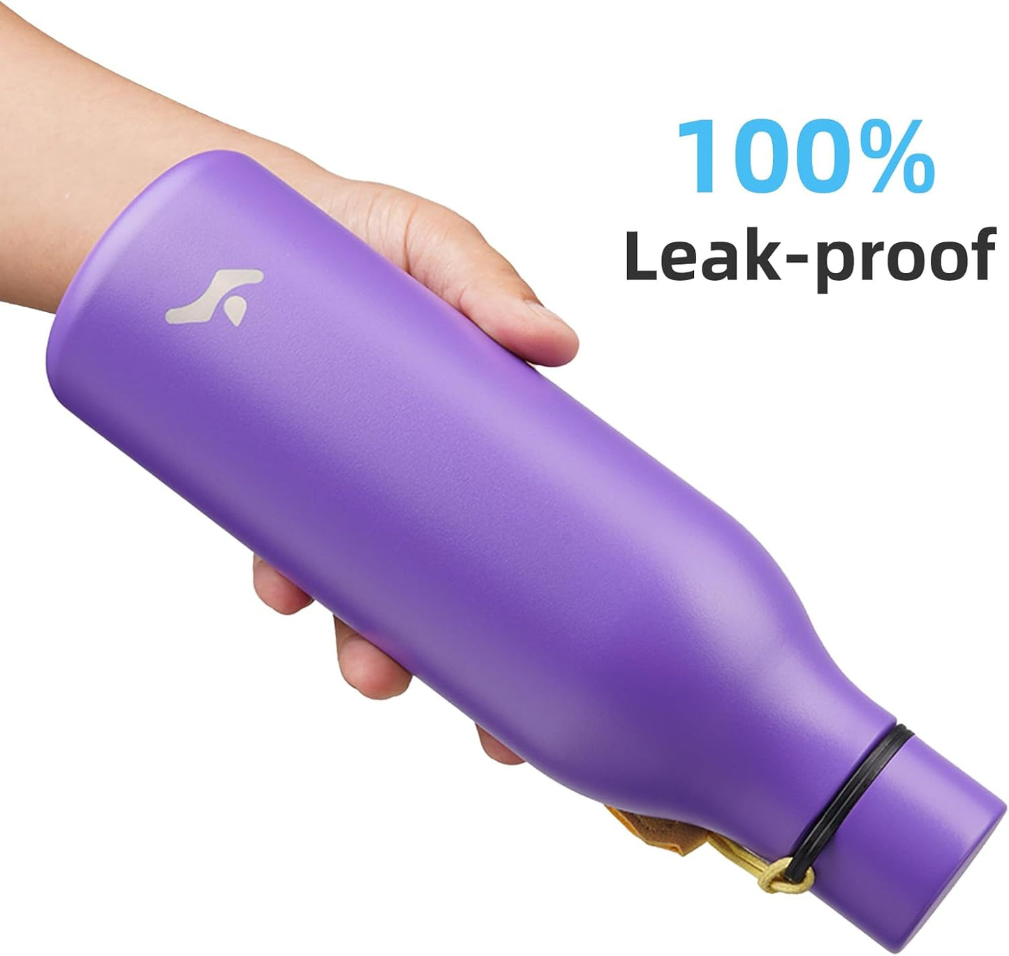 Konokyo Insulated Water Bottle with Strap,18 oz Double Wall Stainless Steel Vacuum Bottles Metal Water Flask,Macaron Green - Colors A