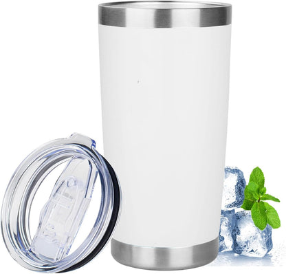 20oz Tumbler with Lid Stainless Steel Insulated Tumblers Travel Coffee Tumbler Bulk Double Wall Vacuum Insulated Water Cup Gifts for Christmas Women Men Her Him Home Office(Navy Blue, 1pack)