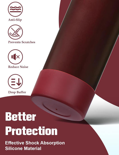 Mity rain 2PCS Silicone Boot for Owala Water Bottle 24 oz 32 oz, Anti-Slip Protective Sleeve Bottom Bumper Protector for FreeSip Stainless Steel Water Bottles Accessories