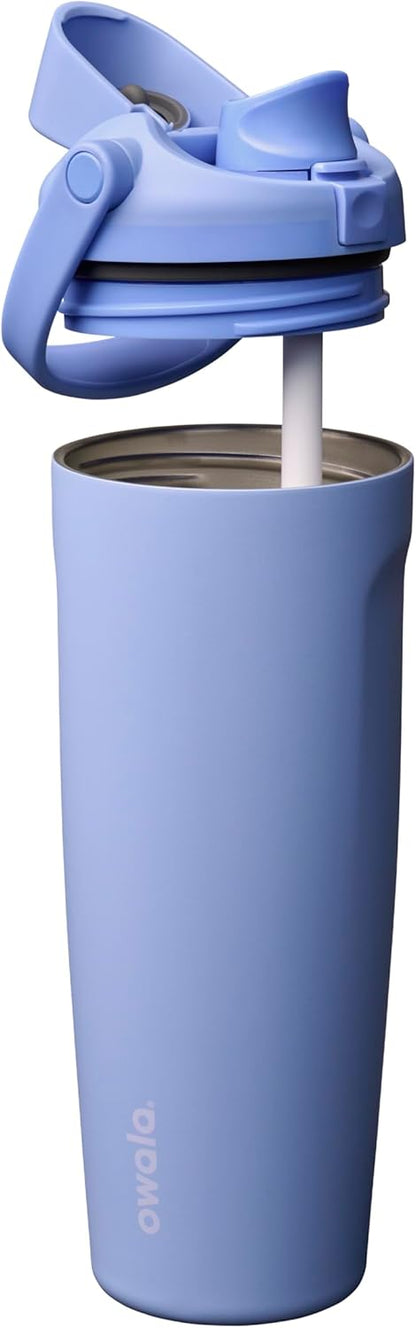 Owala FreeSip Sway Insulated Stainless Steel Water Bottle with Two-Way Spout, Built-In Straw and Bucket Handle, Made for Travel, School, and Sports, 30oz, BPA Free, Leak Proof, Daybreak