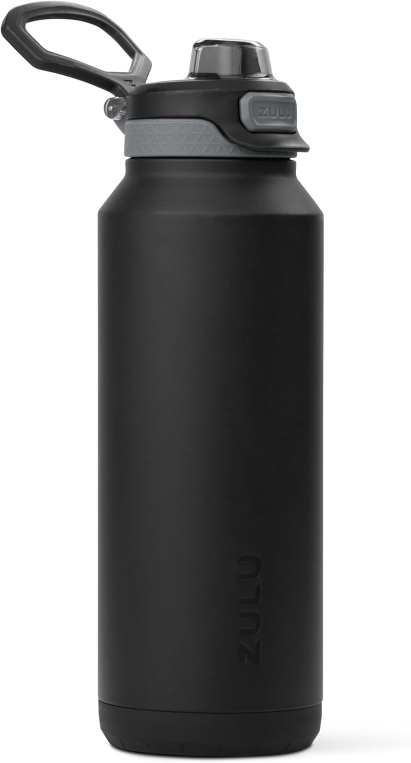 ZULU Powerfill Pro 32oz Stainless Steel Water Bottle with Quick Fill Lid, Triple Walled Vacuum Insulated Metal, Leak Proof Locking Lid, Sip and Chug, Reusable BPA Free, High Tide