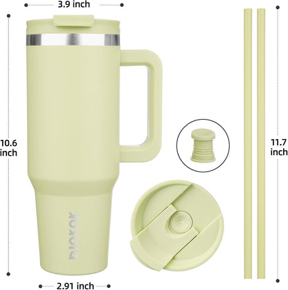 BJPKPK 30oz Stainless Steel Insulated Tumbler With Handle And Lid Straw Travel Coffee Mug Thermal Cup,Black