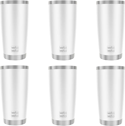WETOWETO 20oz Tumbler, Stainless Steel Vacuum Insulated Coffee Travel Mug, Double Wall Powder Coated Insulated Coffee Mug Travel Mug with Lid Thermal Cup for Outdoor (Navy Blue, 1 Pack)