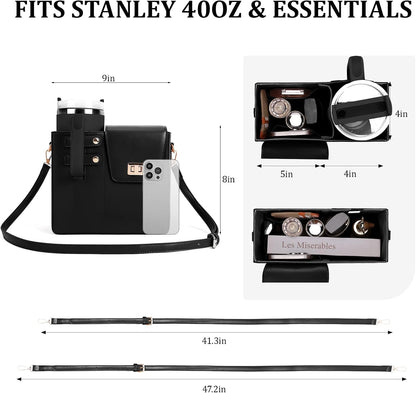 Stanley Purse Cup Holder Bag- Outdoor Portable Crossbody Bag for Stanley Cup Tumbler Purse