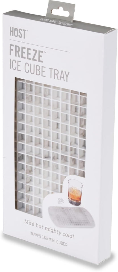 Host Ice Cube Tray, Makes Four 5-Inch Long Cubes, Durable Silicone Trays with Easy Release Design, Perfect for Water Bottles and Highball Glasses, Home Bar Accessories, Set of 1, Marble