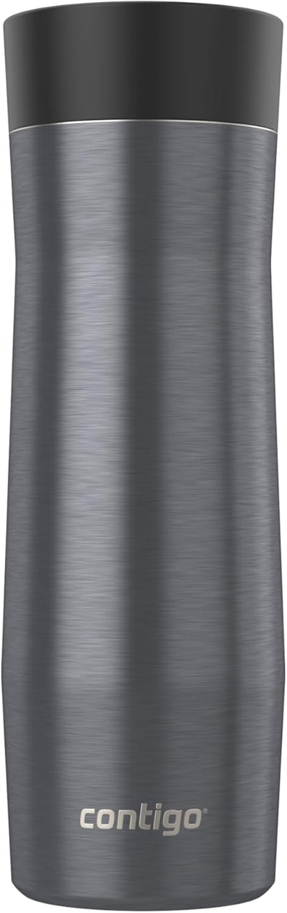 Contigo AUTOSEAL West Loop Vacuum-Insulated Stainless Steel Travel Mug with Easy-Clean Lid 12 oz Blueberry