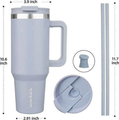 BJPKPK 30oz Stainless Steel Insulated Tumbler With Handle And Lid Straw Travel Coffee Mug Thermal Cup,Black