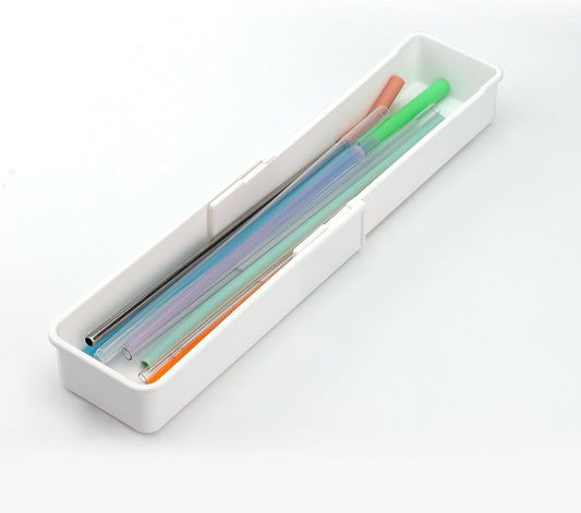 UXIETIN Expandable Straw Organizer Drawer for Cabinet,Reusable Extra Long Straw Drawer Organizer Fits for 60oz Stanley Long Straw