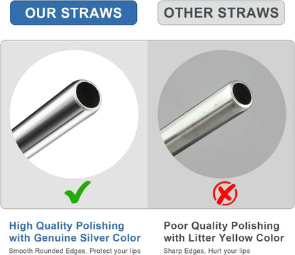 Replacement Straw Compatible with Stanley 40 oz 30 oz Cup Tumbler, 6 Pack Reusable Straw with Cleaning Brush, Plastic, Clear