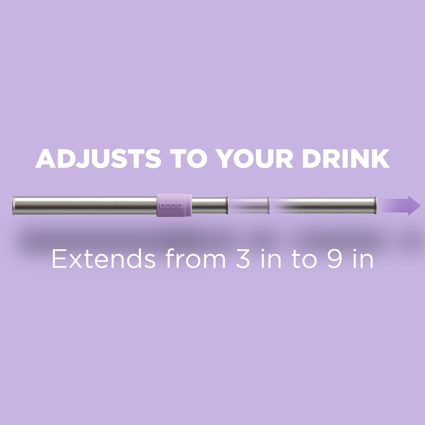 ZOKU Reusable Metal Straw with Case for Travel, Teal - Collapsible Stainless Steel Drinking Straw with Silicone Tip and Cleaner Brush, Ideal for Key Chains, Pockets, Purses