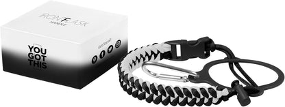IRON °FLASK Paracord Handle - Fits Wide Mouth Water Bottles - Durable Carrier, Secure Accessories, Survival Strap Cord, Safety Ring, and Carabiner - Seven Core Paracord Bracelet