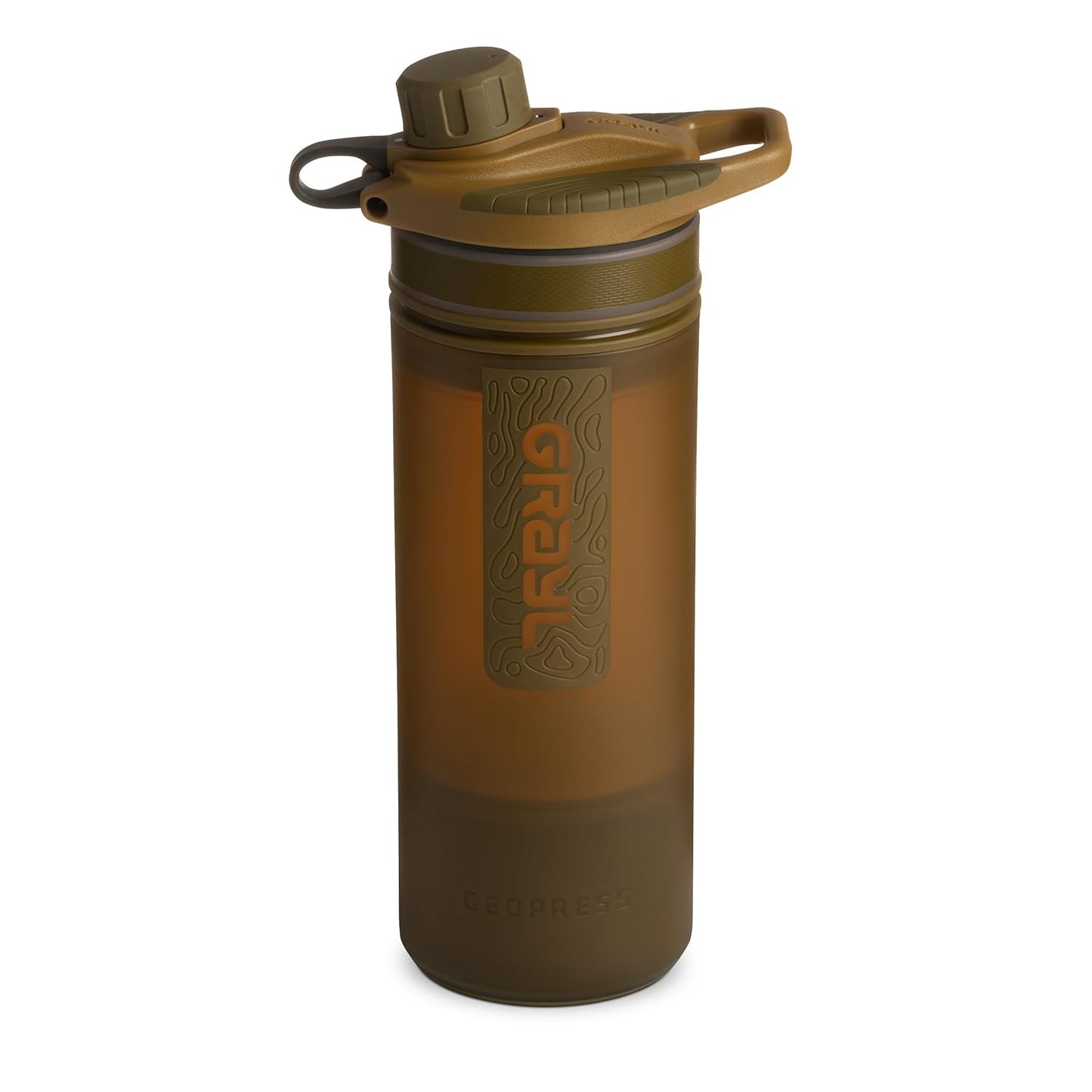 GRAYL GeoPress 24 oz Water Purifier Bottle - Filter for Hiking, Camping, Survival, Travel (Bali Blue)