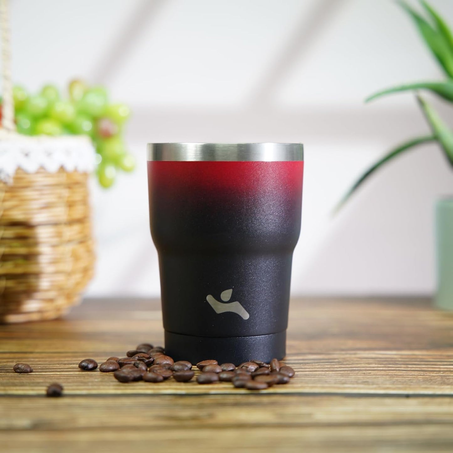 Konokyo 20 oz Tumbler with Handle and 2 Straw 2 Lid, Insulated Water Bottle Stainless Steel Vacuum Cup Reusable Travel Mug,Black