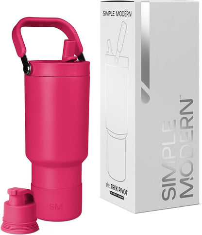 Simple Modern Trek Pivot | 40oz Flip Straw Tumbler with Handle | Water Bottle & Boot | Interchangeable Straw & Chug Lids | Insulated Stainless Steel Jug | Gym Sports Outdoors | Forest - Colors B