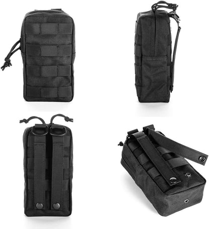 Upgraded Sports Water Bottles Pouch Bag, Tactical Drawstring Molle Water Bottle Holder Tactical Pouches, Travel Mesh Water Bottle Bag Tactical Hydration Carrier