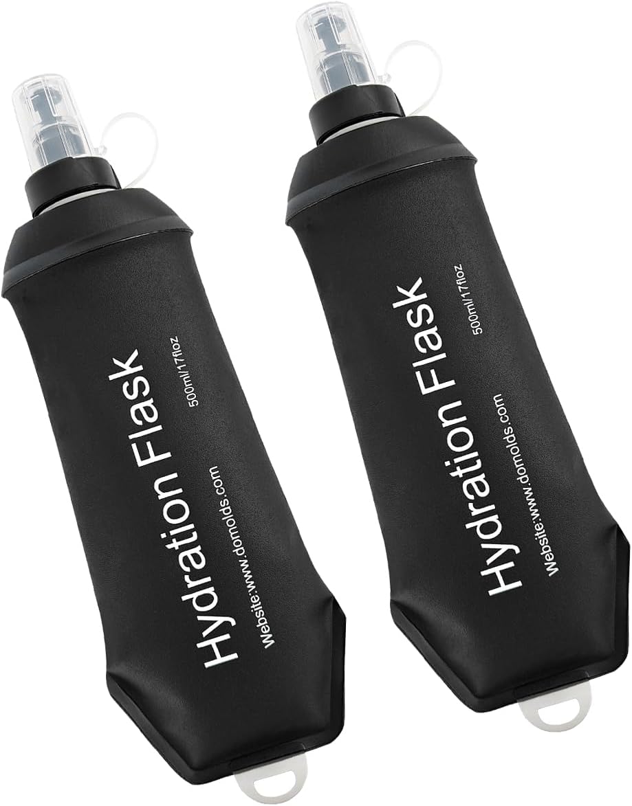 WILDREEDS 500ml Soft Flask, TPU Collapsible Soft Water Bottle for Hydration Pack, Running Vest, Folding Water Bottle for Hiking Cycling Climbing-1Pcs, White